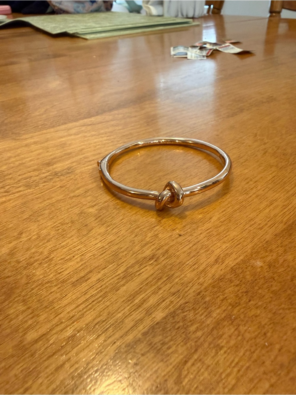 Kate Spade Rose Gold Knot Bangle Bracelet - Women Jewelry